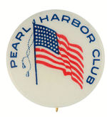 “PEARL HARBOR CLUB” RARE WWII BUTTON FROM HAKE COLLECTION.