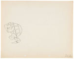 THE TORTOISE AND THE HARE PENCIL PRODUCTION DRAWING PAIR.