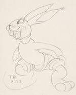 THE TORTOISE AND THE HARE PENCIL PRODUCTION DRAWING PAIR.