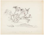 FERDINAND HORVATH MICKEY'S SEA MONSTER PRODUCTION DRAWING.