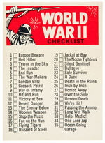 "WAR BULLETIN" GUM CARD SET.