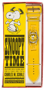 "SNOOPY TIME” YELLOW VARIETY BOXED WATCH.