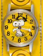 "SNOOPY TIME” YELLOW VARIETY BOXED WATCH.