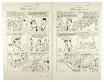 "LAUREL & HARDY" ORIGINAL DELL COMIC BOOK PAGE ART.
