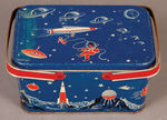 SPACE-THEMED LUNCH TIN.