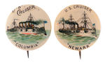 WAR OF 1898 PAIR "U.S. CRUISER."