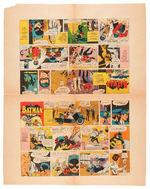 "BATMAN WITH ROBIN THE BOY WONDER" SUNDAY COMIC STRIP PROOF SHEET TRIO.