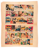 "BATMAN WITH ROBIN THE BOY WONDER" SUNDAY COMIC STRIP PROOF SHEET TRIO.