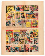 "BATMAN WITH ROBIN THE BOY WONDER" SUNDAY COMIC STRIP PROOF SHEET TRIO.