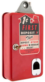 “1¢” CAST METAL VENDING MACHINE ATTACHMENT.