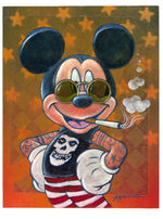 MARK ARMINSKI PUNK ROCK MICKEY MOUSE ORIGINAL PAINTING.