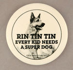 RIN-TIN-TIN LARGE PHOTO BUTTON.