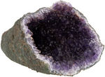 AMETHYST GEODE WITH DEEP PURPLE COLORING.