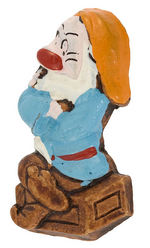 SNOW WHITE AND THE SEVEN DWARFS COMPLETE SET OF MOLDED WOOD COMPOSITION PINS.