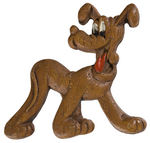 PLUTO AND DONALD DUCK LARGE WOOD COMPOSITION FIGURALS WITH BAR PIN REVERSES.