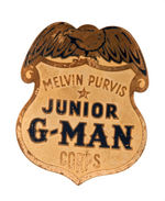 MELVIN PURVIS COMPLETE SET OF EIGHT PREMIUM BADGES FROM 1936 AND 1937.