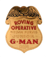 MELVIN PURVIS COMPLETE SET OF EIGHT PREMIUM BADGES FROM 1936 AND 1937.