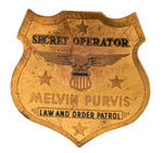 MELVIN PURVIS COMPLETE SET OF EIGHT PREMIUM BADGES FROM 1936 AND 1937.