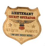 MELVIN PURVIS COMPLETE SET OF EIGHT PREMIUM BADGES FROM 1936 AND 1937.