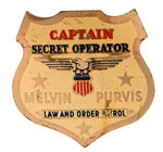 MELVIN PURVIS COMPLETE SET OF EIGHT PREMIUM BADGES FROM 1936 AND 1937.