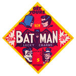 BATMAN LUCKY CHARMS LICENSED 1966 RING SET AND INSERT.