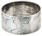 "MICKEY MOUSE" BOXED SILVERPLATE NAPKIN RING SET.