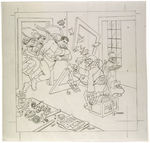 C.C. BECK COVER PRELIMINARY ORIGINAL ART PAIR FOR "OVERSTREET COMIC BOOK PRICE GUIDE” #15.