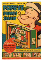 RARE "POPEYE THIMBLE THEATER PUPPET SHOW" PUNCH-OUT BOOK.