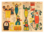 RARE "POPEYE THIMBLE THEATER PUPPET SHOW" PUNCH-OUT BOOK.