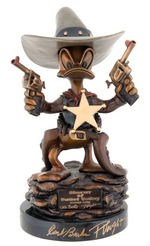 1995 DISNEYANA CONVENTION "DONALD DUCK SHERIFF OF BULLET VALLEY" CARL BARKS BRONZE.