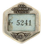 "REO MOTOR CAR CO. LANSING" PLANT BADGE.