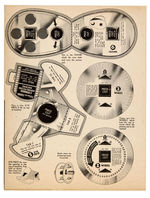 "PILLSBURY'S FARINA PRESENTS THE THREE STOOGES MOVING PICTURE MACHINE" UNASSEMBLED 1937 PREMIUM.