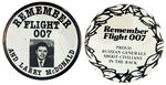 KOREAN AIR LINES SHOT DOWN BY SOVIETS PAIR OF 1983 MEMORIAL BUTTONS.