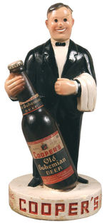 LARGE COOPER'S BEER WAITER FIGURE.