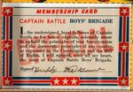 CAPTAIN BATTLE'S BOYS' BRIGADE FRAMED DISPLAY.