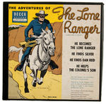 "THE LONE RANGER" DECCA RECORD PLAYER & BOXED RECORD SET.