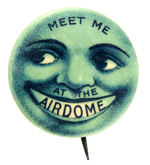 BLUE MOON FACE BUTTON FOR EARLY PALISADES AMUSEMENT PARK.