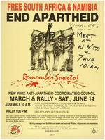 GROUP OF FIVE SOUTH AFRICAN ANTI-APARTHEID POSTERS.