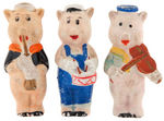 THREE LITTLE PIGS FIGURINE SETS (THREE).