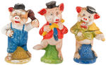 THREE LITTLE PIGS FIGURINE SETS (THREE).