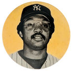 REGGIE JACKSON UNCOMMON PORTRAIT BUTTON.