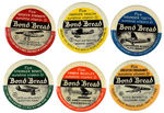 BOND BREAD 1930s BUTTON SET OF FAMOUS AVIATORS' PLANES.