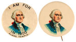 GEORGE WASHINGTON PAIR CHOICE COLOR PORTRAIT BUTTONS CIRCA 1900.