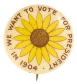 RARE 1904 KANSAS WOMEN SUFFRAGE BUTTON.