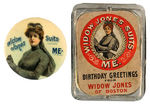 WIDOW JONES OF BOSTON PAIR OF EARLY GIVE-AWAYS FOR LADIES.