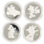 “HOLLYWOOD MICKEY” MOUSE SET OF TROY OUNCES OF .999 SILVER.