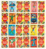 "COMIC BOOK FOLDEES" TOPPS GUM CARD SET FEATURING DC COMICS CHARACTERS.