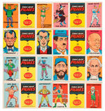 "COMIC BOOK FOLDEES" TOPPS GUM CARD SET FEATURING DC COMICS CHARACTERS.