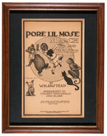 "POOR LIL' MOSE" FRAMED 1902 SHEET MUSIC.