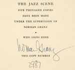 "THE JAZZ SCENE" NORMAN GRANZ SIGNED DELUXE RECORD SET.